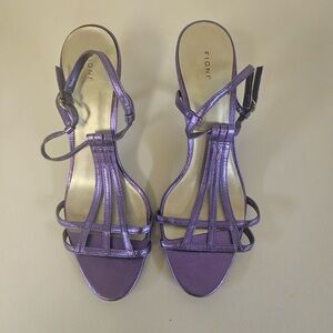 FIONI Stilleto Purple Strappy Heels
